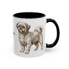 11oz Mal-Shi Dog Dad Mug, Black, right side view