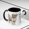 11oz Funny Mal-Shi Mug, Black, lifestyle photo