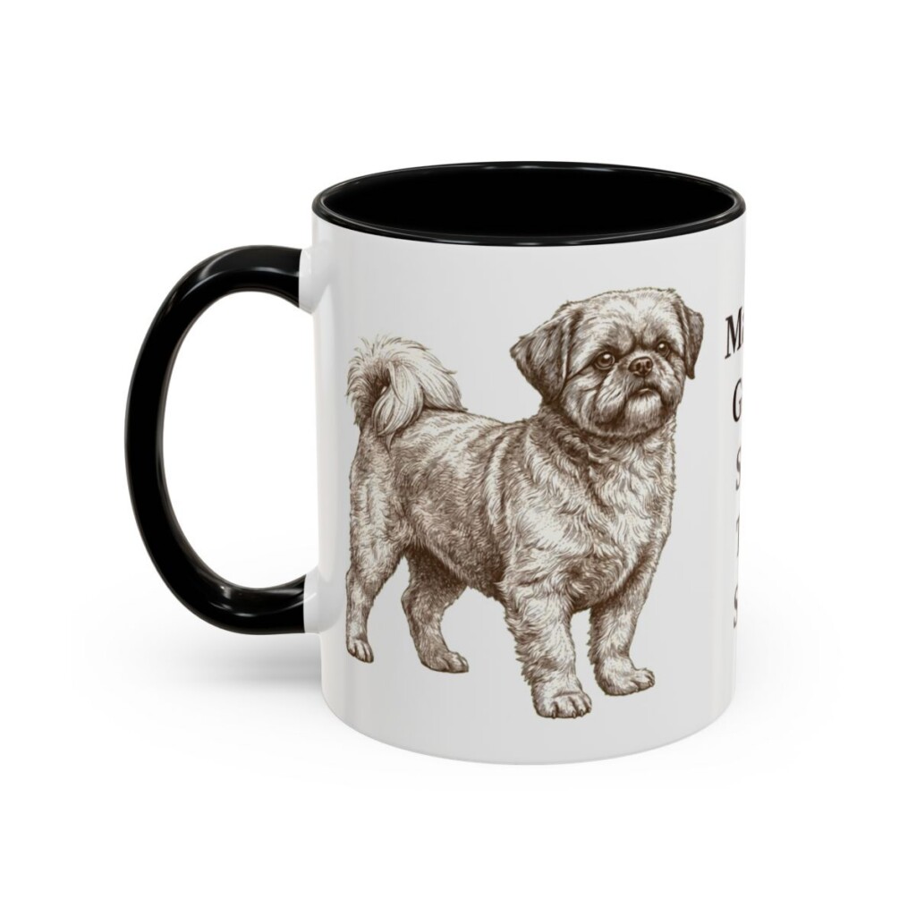 11oz Funny Mal-Shi Mug, Black, left side view