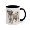11oz Funny Mal-Shi Mug, Black, right side view