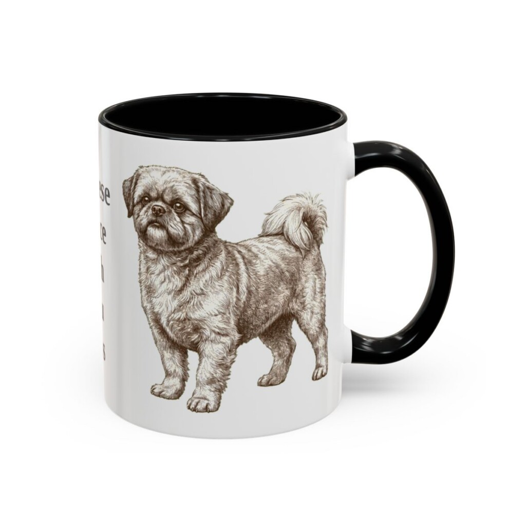 11oz Funny Mal-Shi Mug, Black, right side view