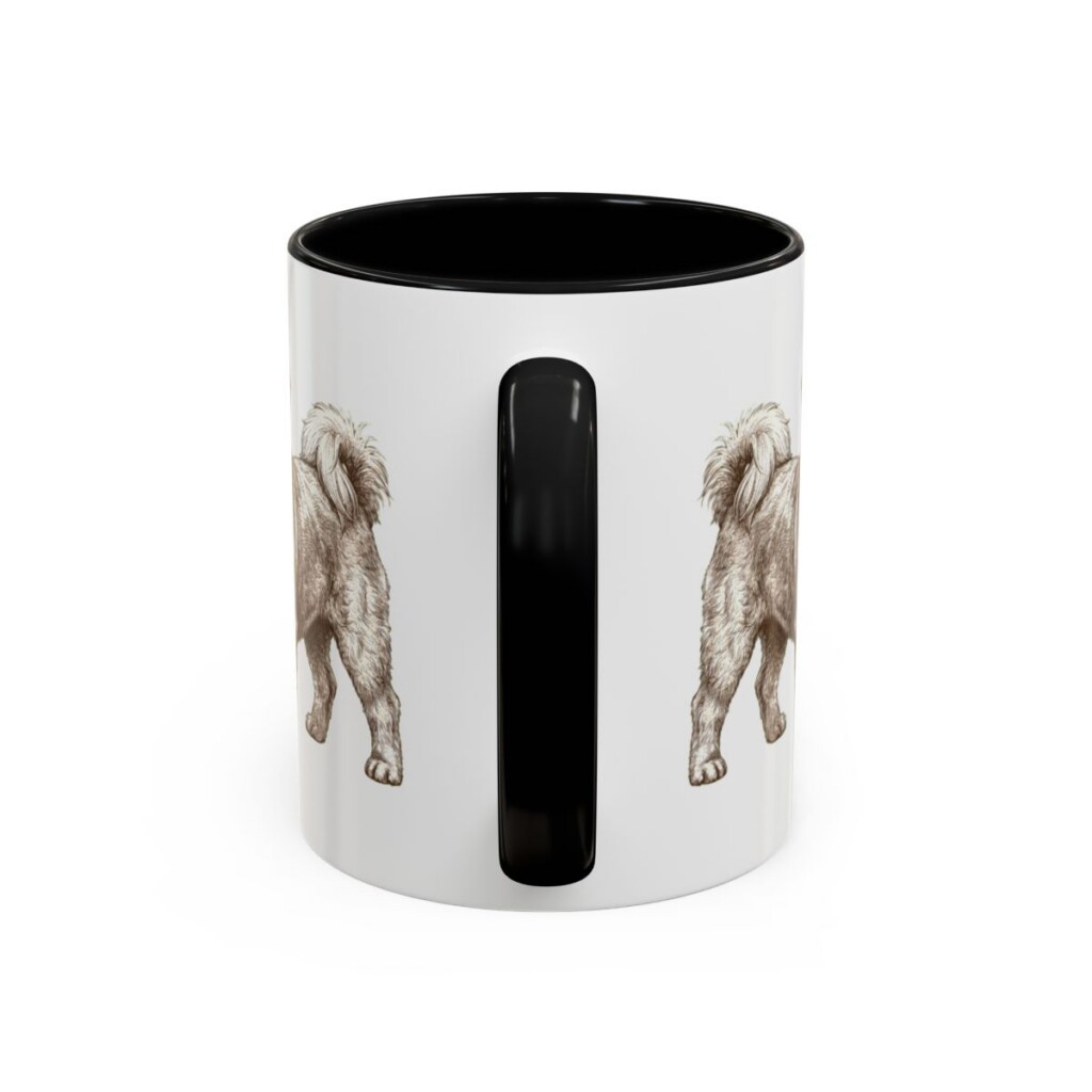 11oz Mal-Shi Latin Mug, Black, back view