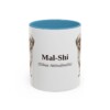 11oz Mal-Shi Latin Mug, Light Blue, front view