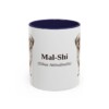 11oz Mal-Shi Latin Mug, Navy, front view