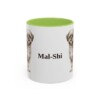 11oz Mal-Shi Mug, Light Green, front view