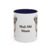 11oz Mal-Shi Dog Mom Mug, Navy, front view