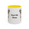 11oz Mal-Shi Dog Mom Mug, Yellow, front view