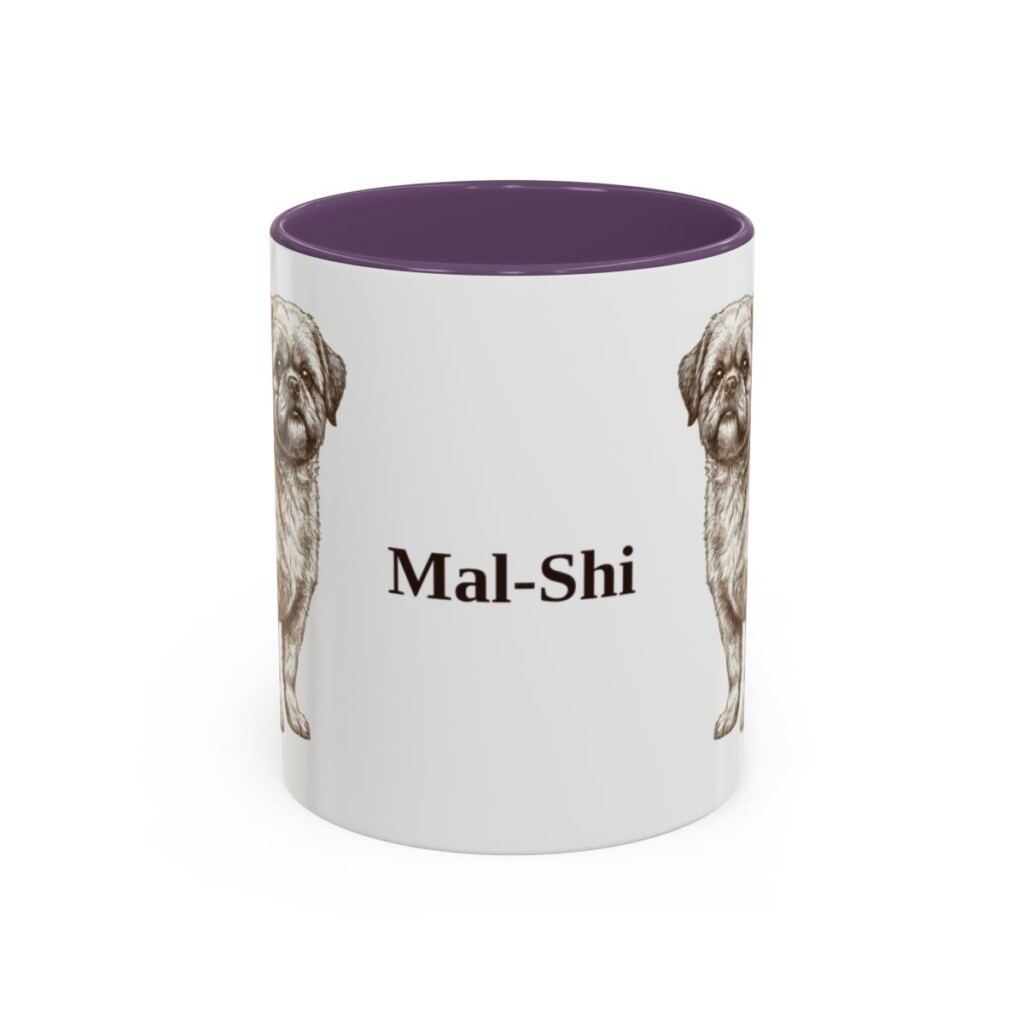 11oz Mal-Shi Mug, Purple, front view
