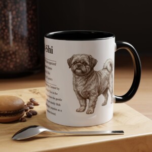 11oz Mal-Shi Mug, Black, lifestyle photo