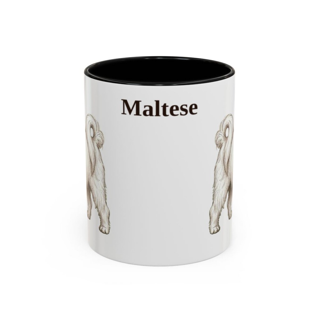 11oz Maltese Mug, Black, front view