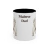 11oz Maltese Dog Dad Mug, Black, front view
