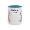 11oz Maltese Dog Dad Mug, Light Blue, front view