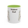 11oz Maltese Dog Dad Mug, Light Green, front view