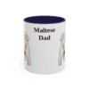 11oz Maltese Dog Dad Mug, Navy, front view