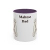 11oz Maltese Dog Dad Mug, Purple, front view