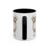 11oz Funny Maltese Mug, Black, back view