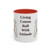 11oz Funny Maltese Mug, Red, front view