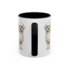 11oz Maltese Latin Mug, Black, back view