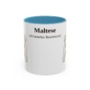 11oz Maltese Latin Mug, Light Blue, front view