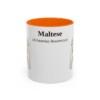 11oz Maltese Latin Mug, Orange, front view