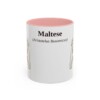 11oz Maltese Latin Mug, Pink, front view