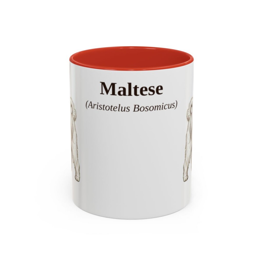 11oz Maltese Latin Mug, Red, front view