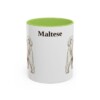 11oz Maltese Mug, Light Green, front view