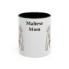 11oz Maltese Dog Mom Mug, Black, front view