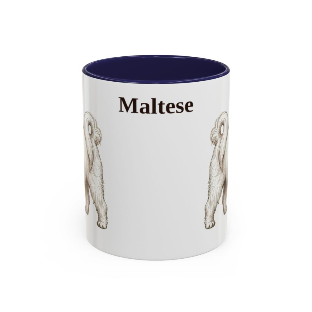 11oz Maltese Mug, Navy, front view