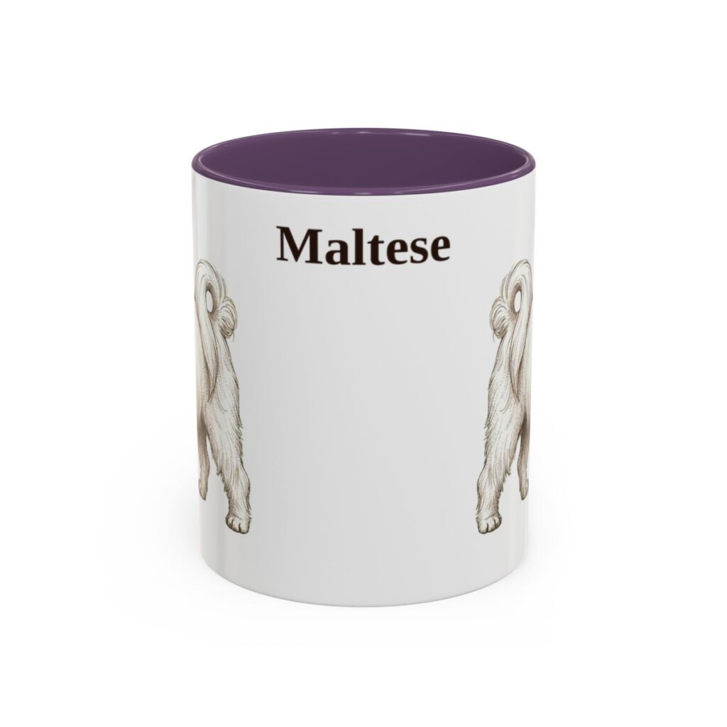 11oz Maltese Mug, Purple, front view