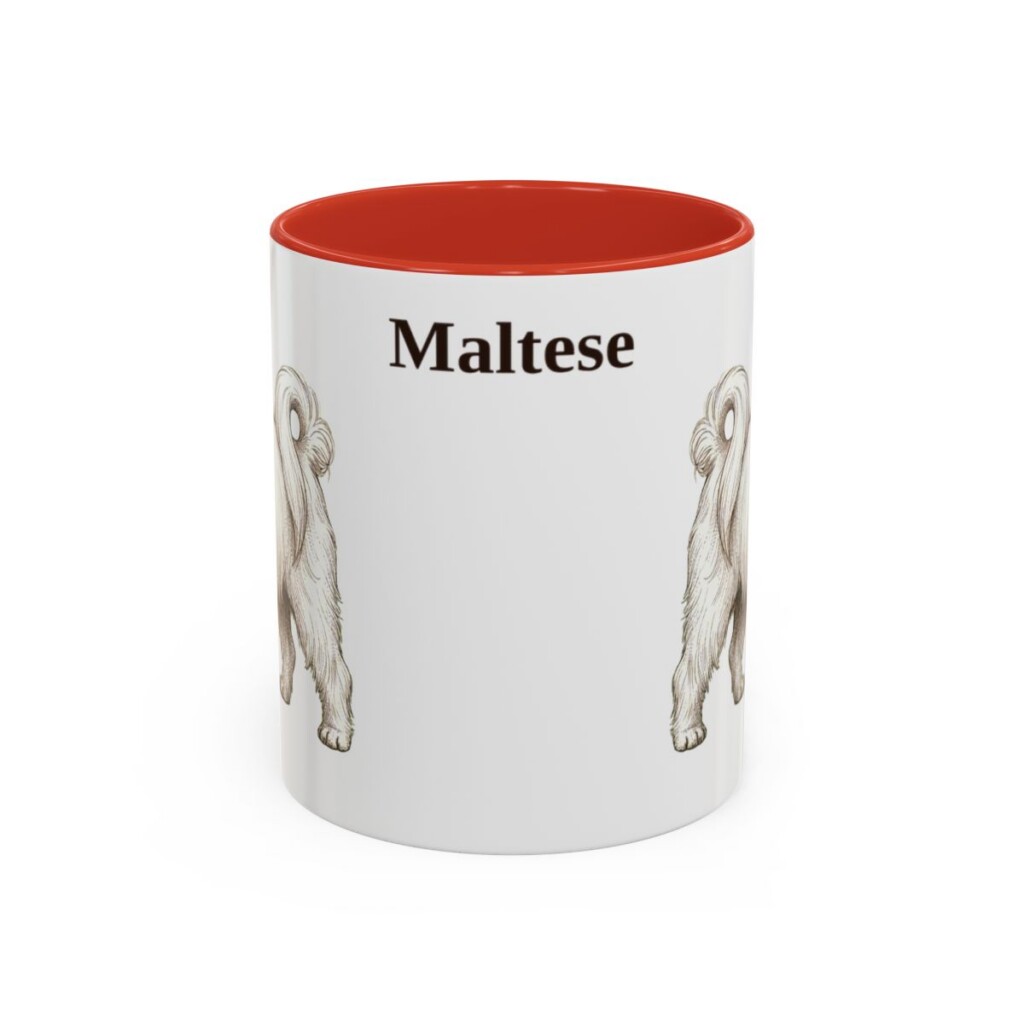 11oz Maltese Mug, Red, front view