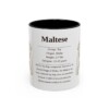 11oz Maltese Mug, Black, front view