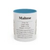 11oz Maltese Mug, Light Blue, front view