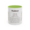 11oz Maltese Mug, Light Green, front view