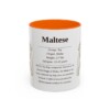 11oz Maltese Mug, Orange, front view