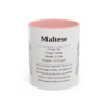 11oz Maltese Mug, Pink, front view