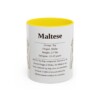 11oz Maltese Mug, Yellow, front view