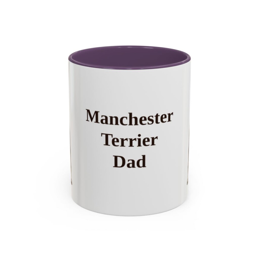 11oz-manchester-terrier-mug-dad-purple 11oz Manchester Terrier Dog Dad Mug, Purple, front view