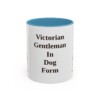 11oz Funny Manchester Terrier Mug, Light Blue, front view