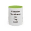 11oz Funny Manchester Terrier Mug, Light Green, front view