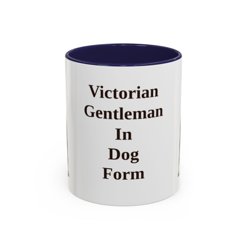 11oz Funny Manchester Terrier Mug, Navy, front view