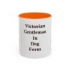 11oz Funny Manchester Terrier Mug, Orange, front view