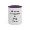 11oz Funny Manchester Terrier Mug, Purple, front view