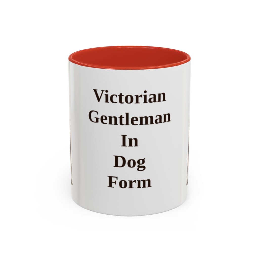 11oz Funny Manchester Terrier Mug, Red, front view