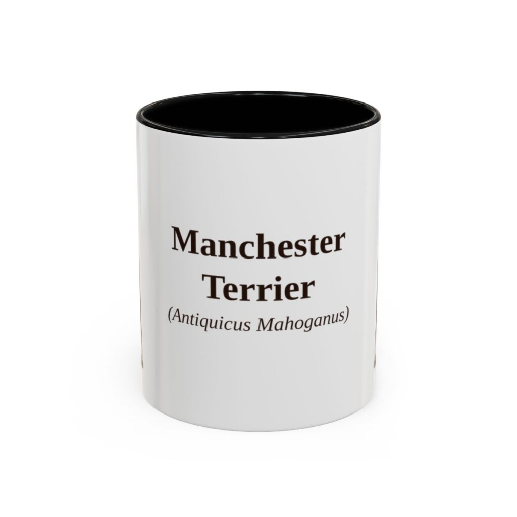 11oz-manchester-terrier-mug-latin-black-front 11oz Manchester Terrier Latin Mug, Black, front view