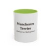 11oz-manchester-terrier-mug-latin-light-green 11oz Manchester Terrier Latin Mug, Light Green, front view