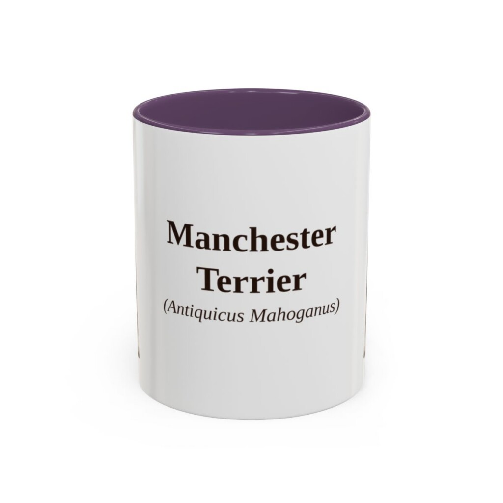 11oz-manchester-terrier-mug-latin-purple 11oz Manchester Terrier Latin Mug, Purple, front view