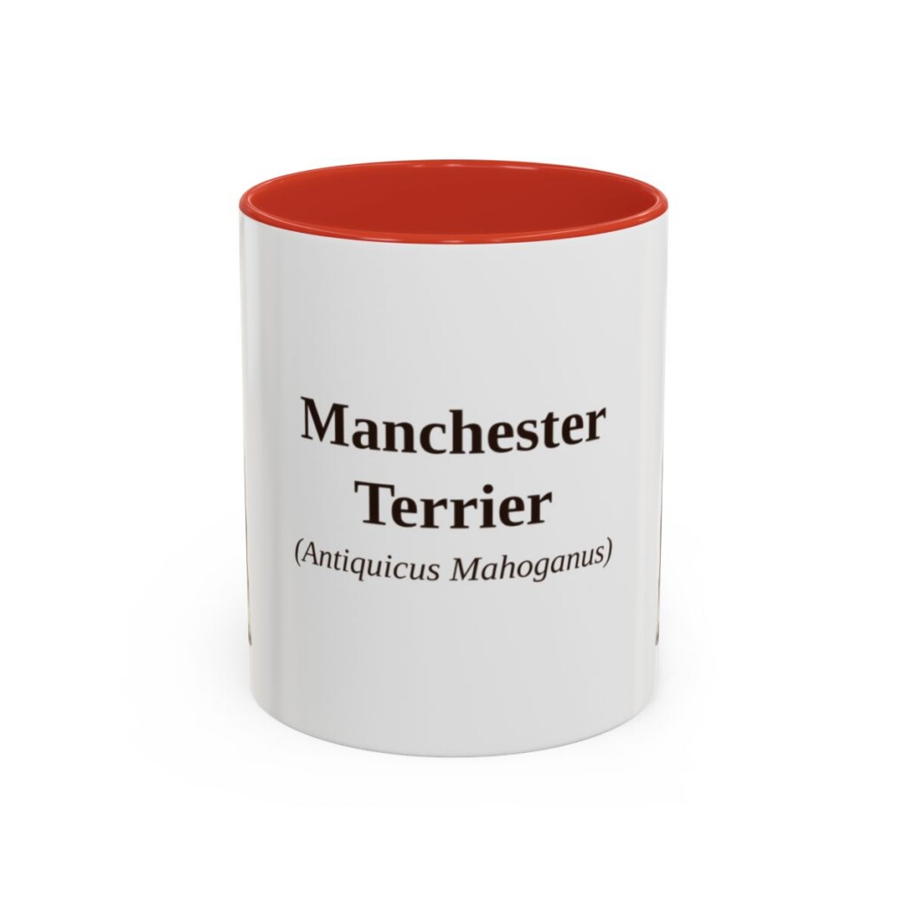 11oz-manchester-terrier-mug-latin-red 11oz Manchester Terrier Latin Mug, Red, front view