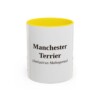 11oz-manchester-terrier-mug-latin-yellow 11oz Manchester Terrier Latin Mug, Yellow, front view