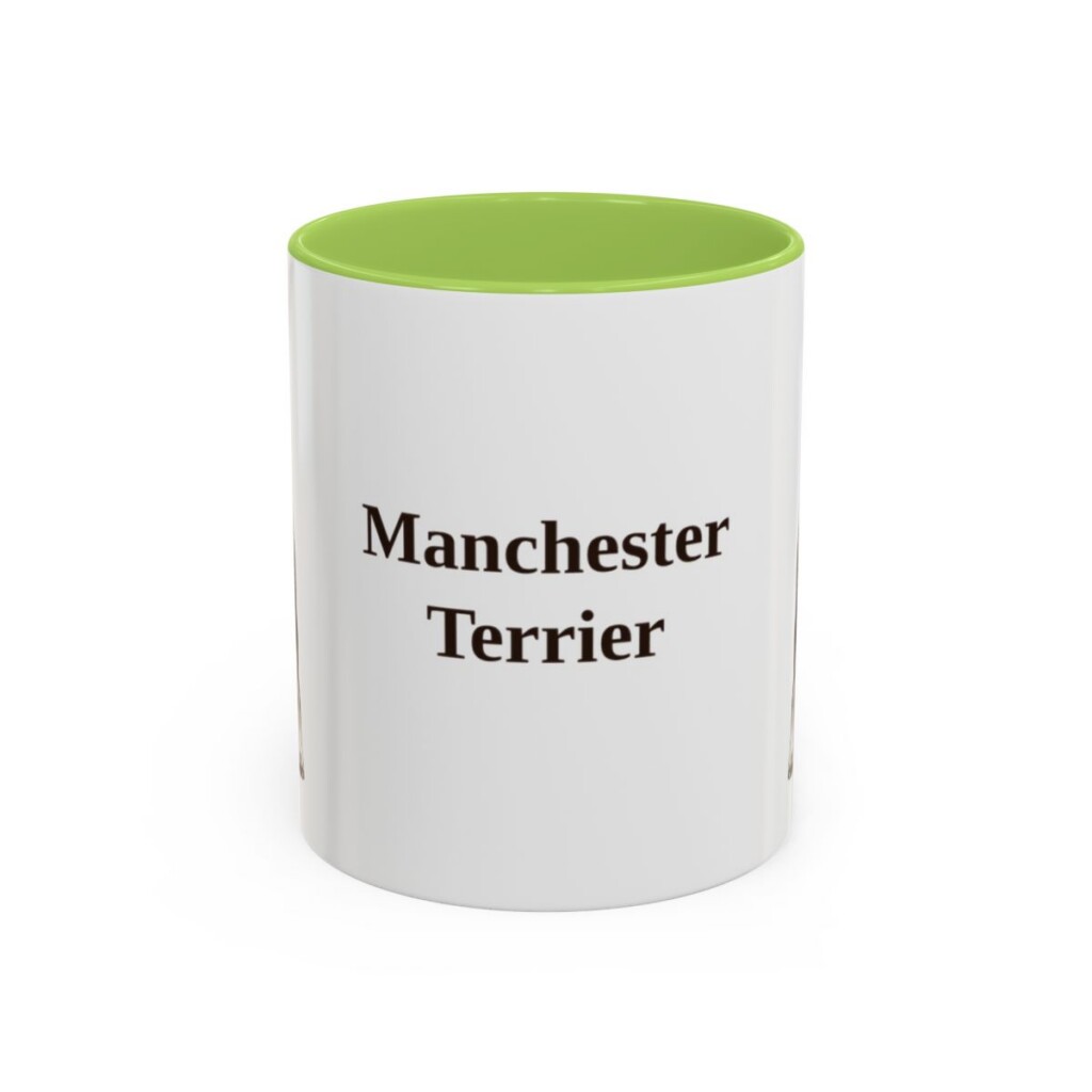 11oz Manchester Terrier Mug, Light Green, front view